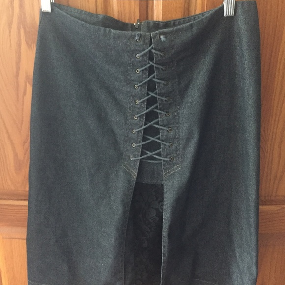 H&M Hennes' denim and lace skirt - Picture 1 of 3